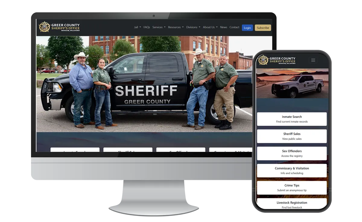 Greer County Sheriff Sheriff's Office website